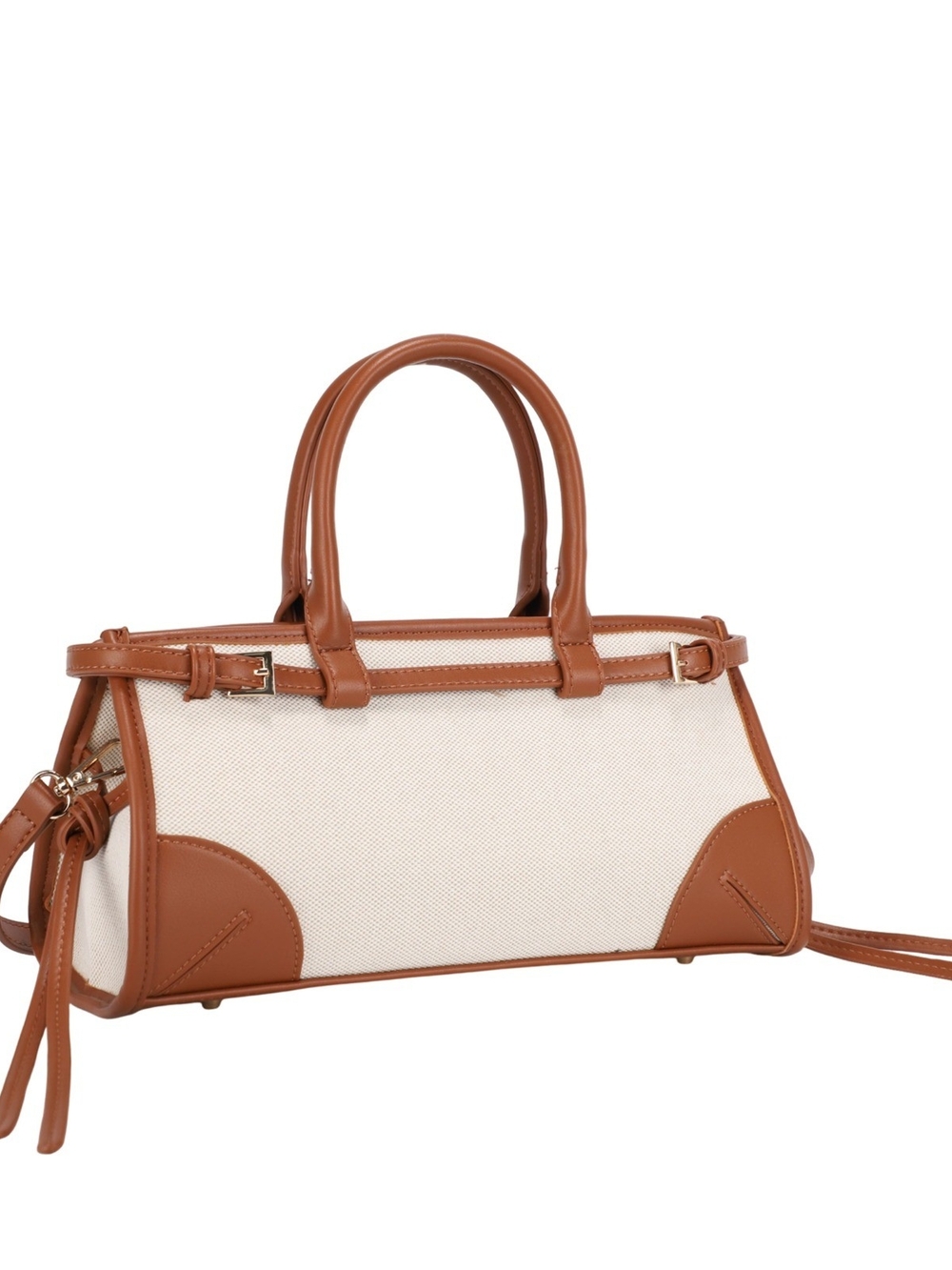 Women's Canvas and Leather Accent Mini Satchel